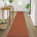 KOZYFLY Orange Runners Rugs for Hallway 2x10, Washable Runner Rug, Woven Non by KOZYFLY