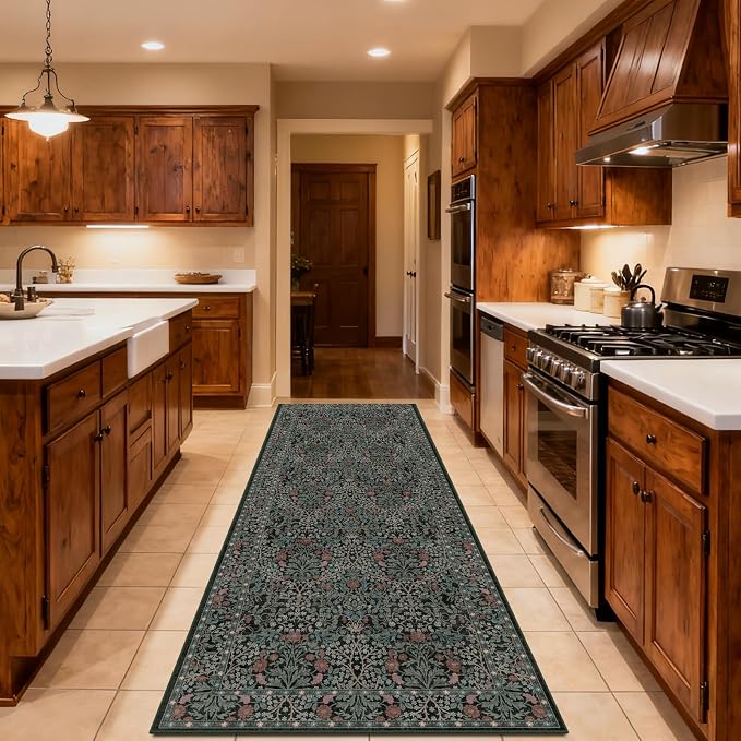 Washable 2'6" x 10' Runners for Hallways, Non Slip Long Floor Runner for Kitchen by Unknown