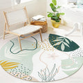 Lahome Boho Round Area Rug - 3Ft Washable Bathroom Rug Non-Slip Small Circle Rug by Lahome
