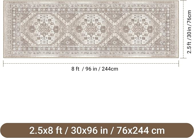befbee 2.6'x8'Non Slip Runner Rugs - Image 2