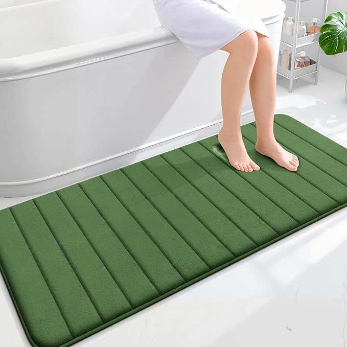 OLANLY Memory Foam Long Bathroom Rugs Runner 59x24, Super Soft Absorbent Bath by OLANLY