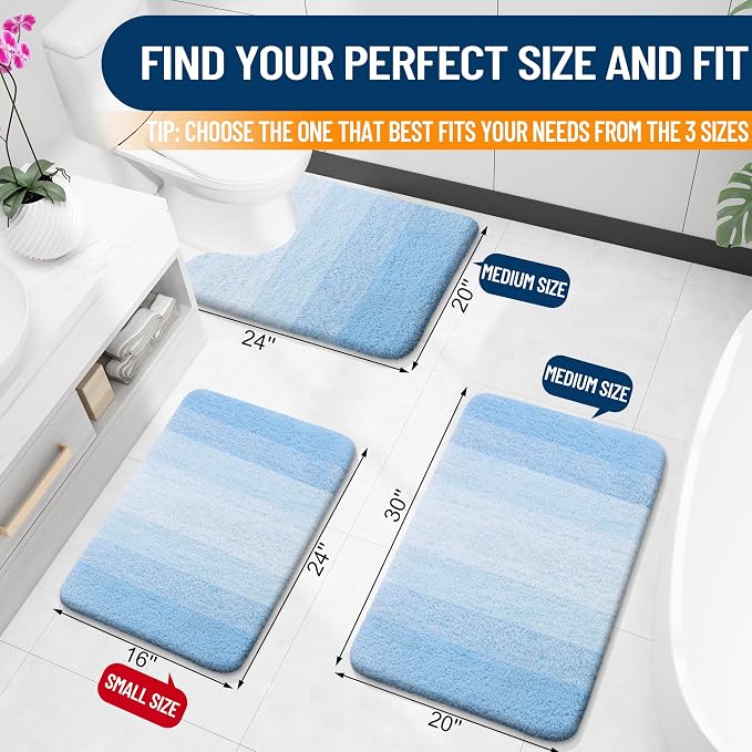 OLANLY Large Bathroom Rugs Mat 45x27, Extra Soft Absorbent Microfiber Bath Rugs - Image 2