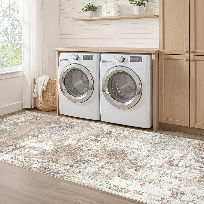 Runner Rug Kitchen Washable Rugs: 2x6 Non-Slip Abstract Soft Modern Stain - Image 7