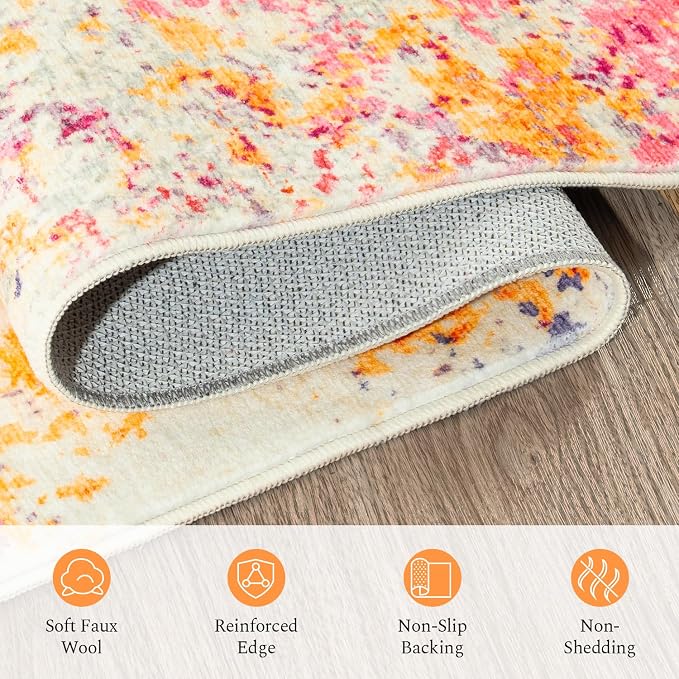 Rugflix 2x8 Runner Rug for Entryway, Kitchen Rugs Soft Non-Slip Washable - Image 7