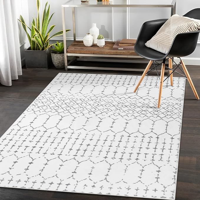 Lahome Moroccan Washable Living Room Rug 3x5 Area Rugs by Lahome
