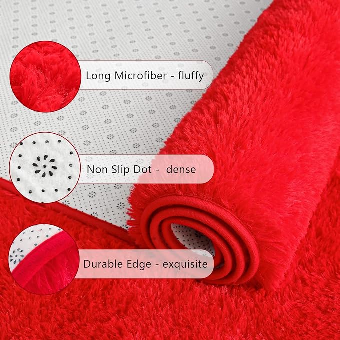 Chicrug Soft Area Rugs for Bedroom Living Room Plush Fluffy Rug 6x9 Feet - Image 10