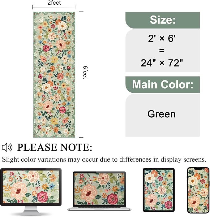 DUKINO 2x6 Kitchen Runner Rug for Hallway, Washable Runner Rug - Image 2