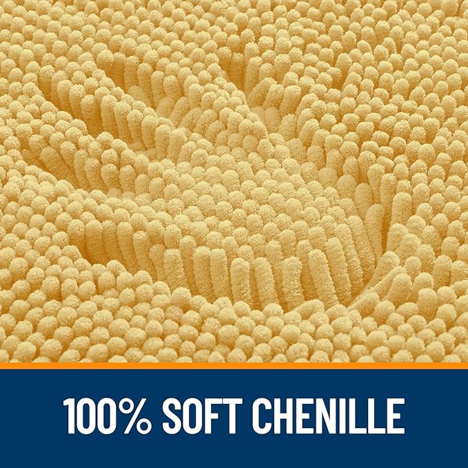 OLANLY Small Bathroom Rugs 24x16, Extra Soft Absorbent Chenille Bath Rugs - Image 3