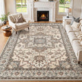 9x12 Area Rugs Living Room: Washable Vintage Rug Large Non-Slip Stain Resistant by JessibouAreaRug