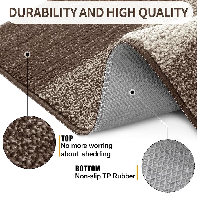 Kitinjoy Indoor Outdoor Door Mat, 44x24 Non-Slip Absorbent Dirt Trapper - Image 3