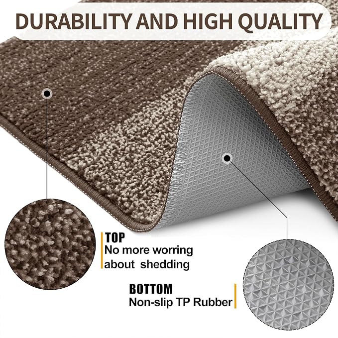 Kitinjoy Indoor Outdoor Door Mat, 47x20 Non-Slip Absorbent Dirt Trapper - Image 3