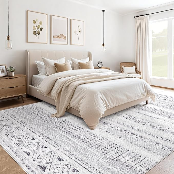 cotiled 7x9 Area Rugs Living Room Rug: Washable Boho Rugs - Image 2