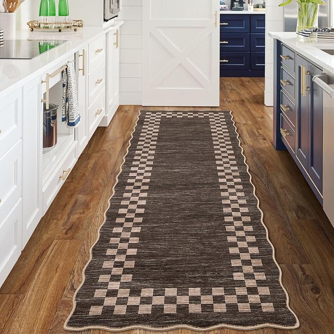 GarveeHome Hallway Runner Rug 2x6 Non Slip Scalloped Washable Rug - Image 7