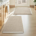 Upgraded Waffle Bath Mats Set of 2, Super Absorbent Non Slip Bath Mats by AMOAMI