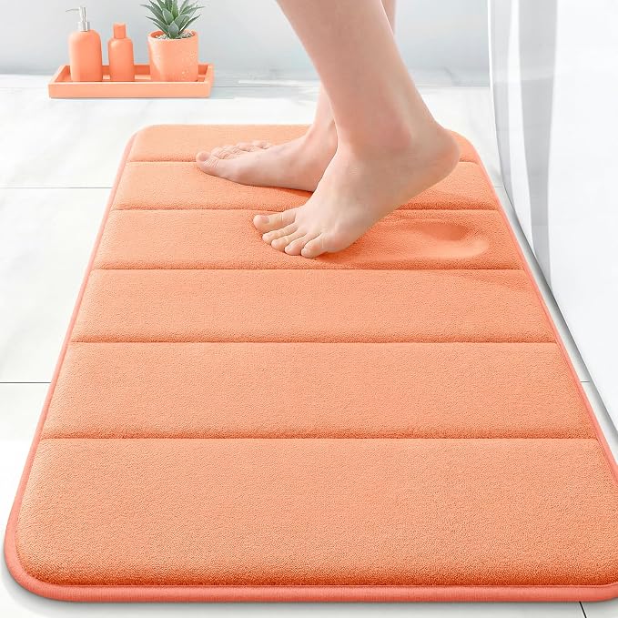 OLANLY Memory Foam Bath Mat 35x16, Super Soft Absorbent Bathroom Rugs, Quick Dry by OLANLY