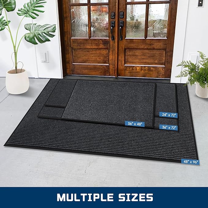BesWin Indoor Outdoor Door Mat, Non Slip Rubber Backing Commercial Floor Mats - Image 7