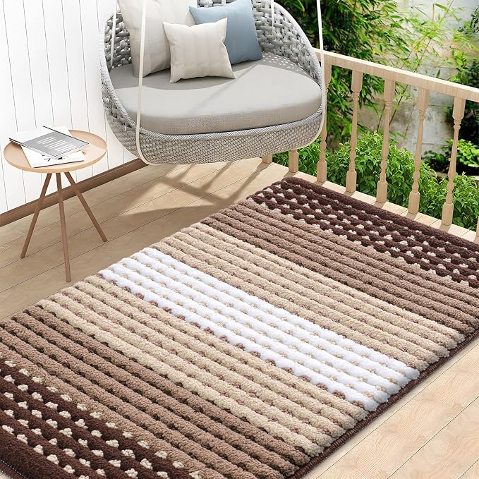 Kitinjoy Indoor Outdoor Door Mat, 48x32 Non-Slip Absorbent Dirt Trapper by Kitinjoy
