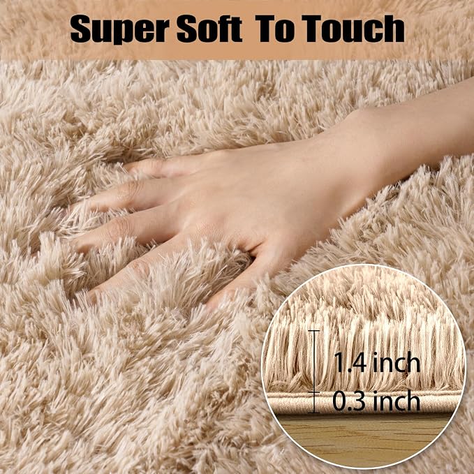 qulint Area Rugs 9x12 Living Room, Fluffy Rug - Image 2