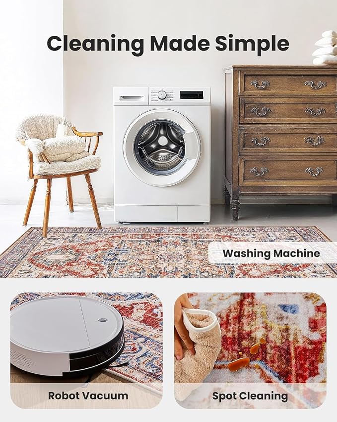 AMADA HOMEFURNISHING 2x6 Washable Runner Rug, Low-Profile Kitchen Rugs - Image 6