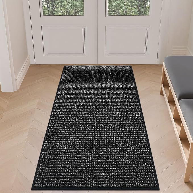 BEQHAUSE Dirt Trapper Door Mat 24" x 60", Non-Slip Washable Doormats Entrance by BEQHAUSE