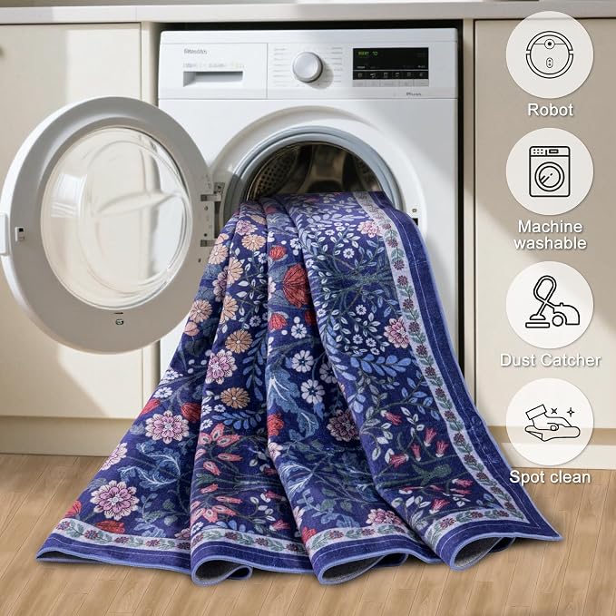 Runner Rug for Entryway: 2.6x14 Kitchen Rugs Non Slip Washable Ultra-Thin Soft - Image 8