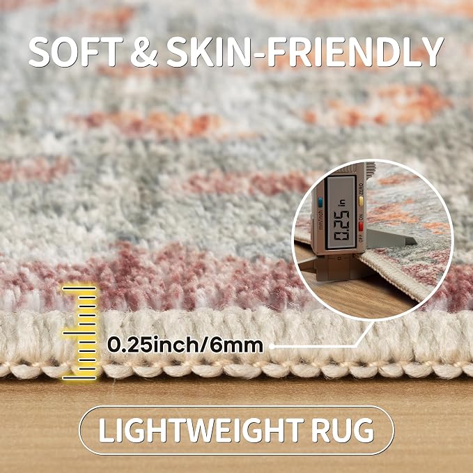5x7 Area Rugs for Living Room Rug Washable: Modern Rug for Dining Room Bedroom - Image 6
