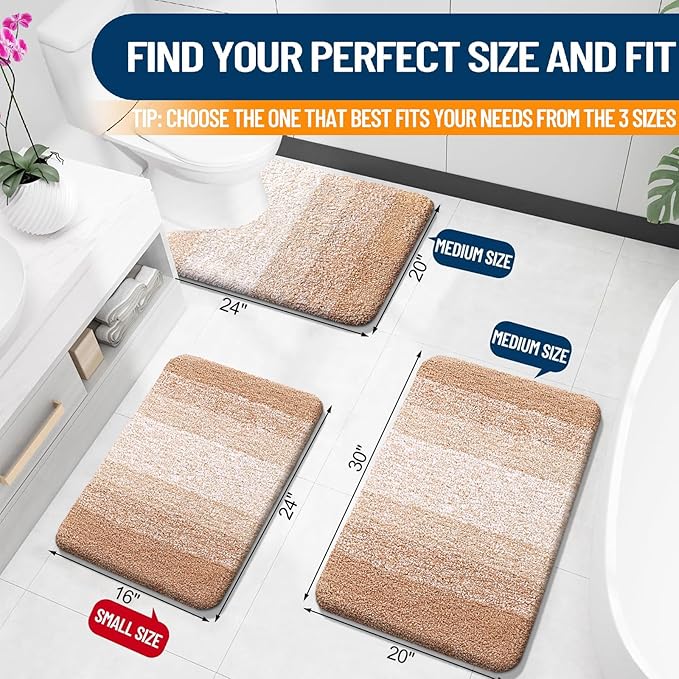 OLANLY Large Bathroom Rugs Mat 44x32, Extra Soft Absorbent Microfiber Bath Rugs - Image 2