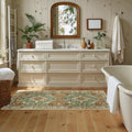RELEANY Area Rugs Runner 2'x5' Washable Non-Slip, Floral Vintage Distress by RELEANY