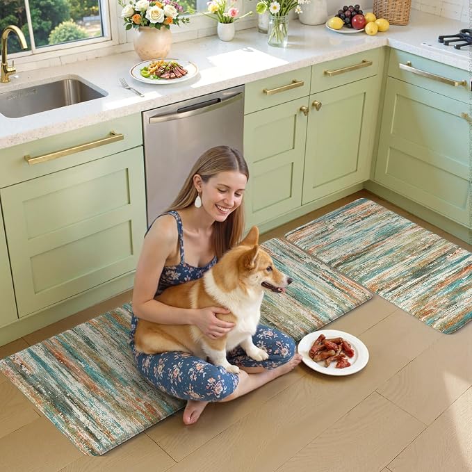 KIMODE Kitchen Mats for Floor Anti Fatigue 20"x47"+20"x32", Farmhouse Kitchen - Image 9