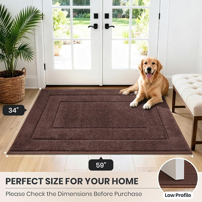 PURRUGS Dirt Trapping Door Mat 34" x 59", Non-Slip/Skid Machine Washable - Image 8