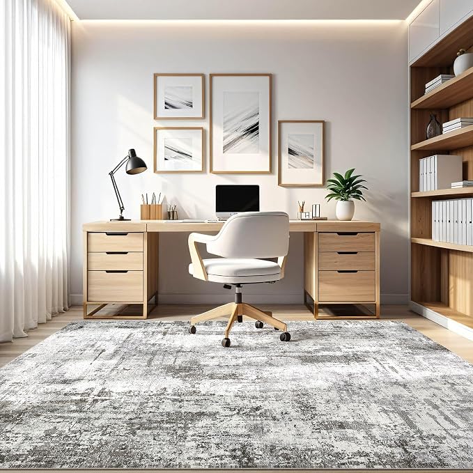 5x8 Area Rug Living Room: Washable Large Abstract Soft Rugs Stain Resistant - Image 8