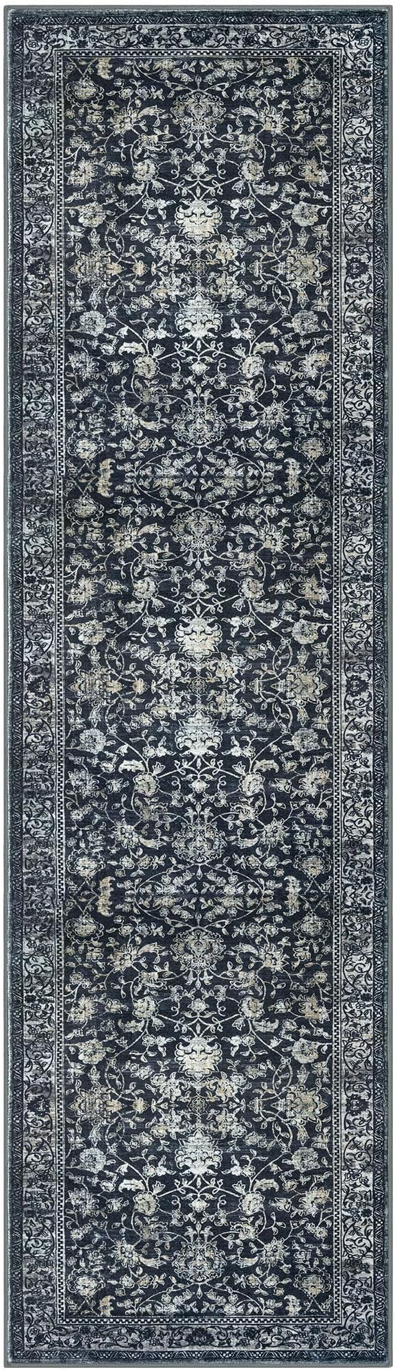 KILOCOCO Hallway Runner 3x12 Rug Runner Printed Vintage Floral Washable - Image 9