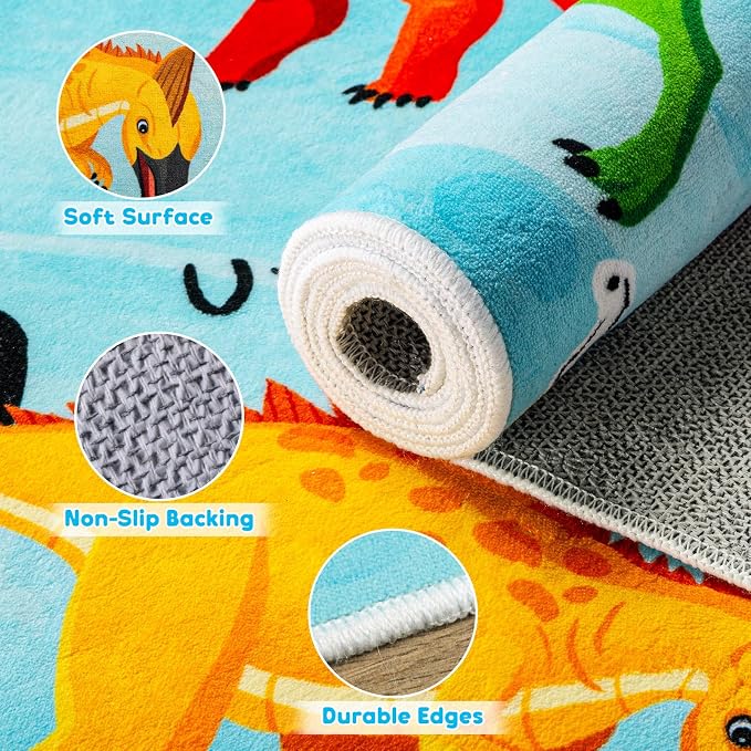 6x9 ABC Classroom Rug for Kids Playroom, Alphabet Rug - Image 6