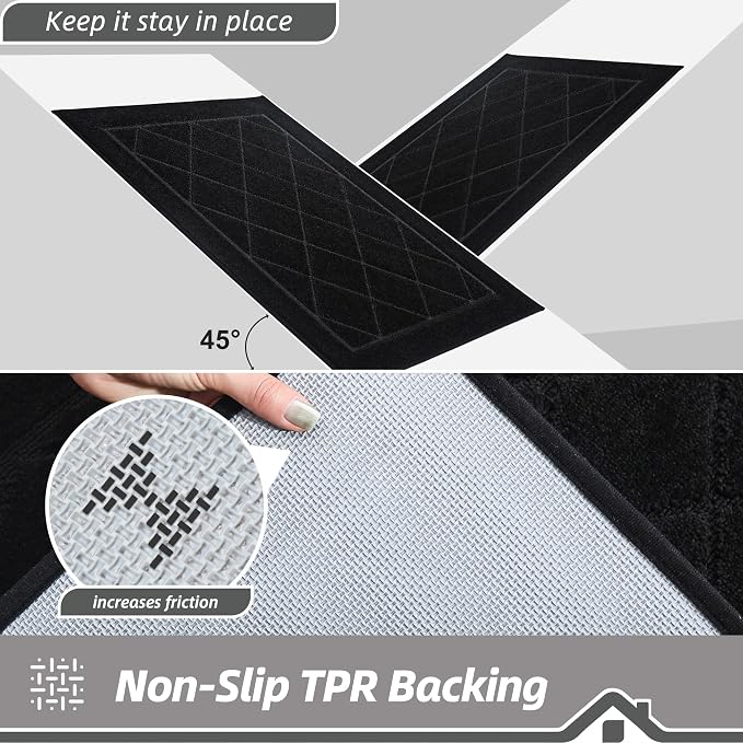 BEQHAUSE Dirt Trapper Door Mat 24" x 36", Doormat Non-Slip Entryway Rugs - Image 5