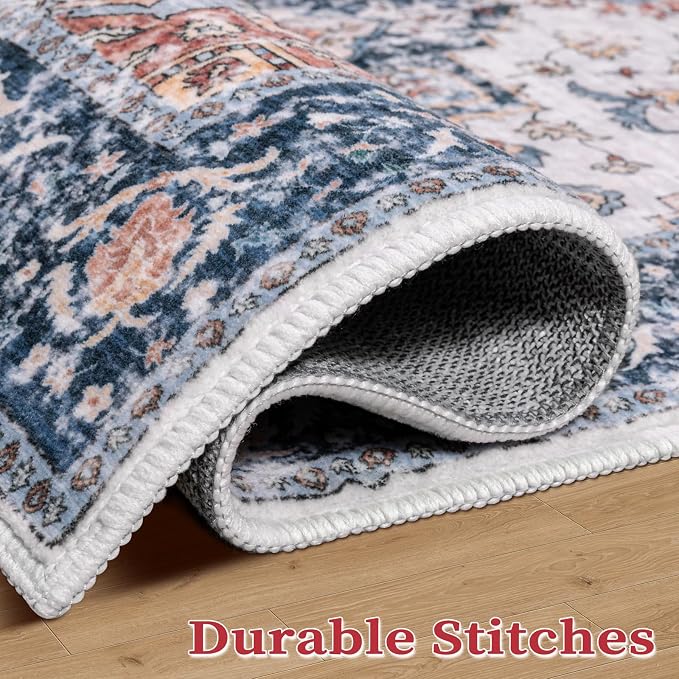 SERISSA 10x14 Area Rugs for Living Room, Large Washable Non-Slip Boho Rug - Image 7