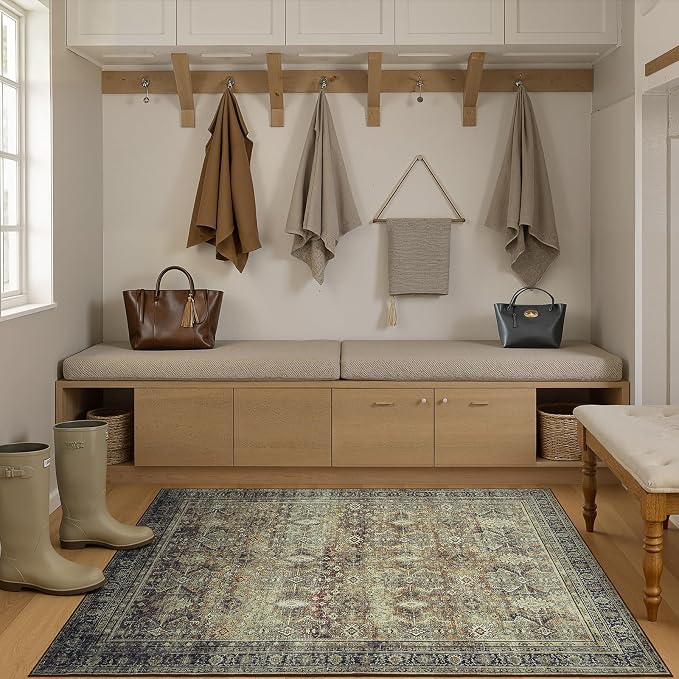 Lofus 3x5 Area Rug for Entryway, Washablee Soft Rugs for Bedroom, Living Room - Image 9