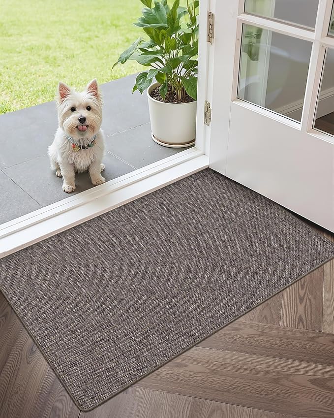Color&Geometry Ultra Thin Indoor Door Mat 48"x72", Non Slip Rubber Backed Dirt - Image 9