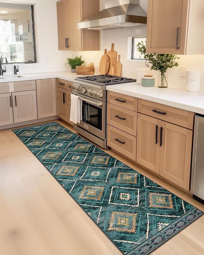 BESTSWEETIE Area Rug 2x10 Rug Machine Washable Non-Slip Low Pile Print Pattern - Image 7