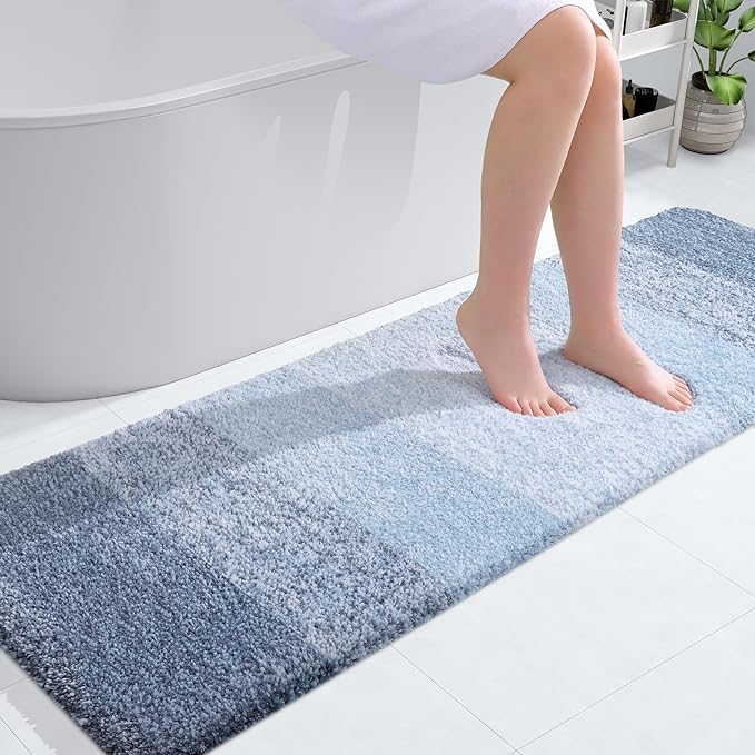 OLANLY Bathroom Runner Rugs Mat 59x20, Extra Soft Absorbent Microfiber Bath Rugs by OLANLY