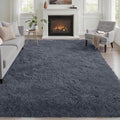 Fluffy 5x7 Area Rugs for Living Room Bedroom: Ultra Soft Shag Rug Non-Slip by Luxturiy