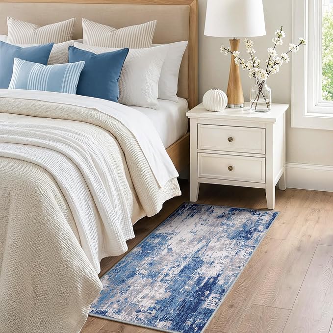 RELEANY Washable Area Rugs 2'x4' Non-Slip Modern Abstract Soft - Image 2