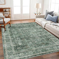 CHAMPLANT Area Rug 5'x7' Washable Rug Vintage Traditional Floor Cover Thin by CHAMPLANT