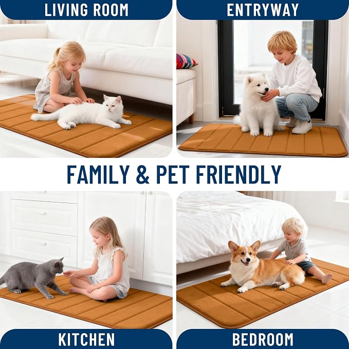 OLANLY Memory Foam Long Bathroom Rugs Runner 47x17, Super Soft Absorbent Bath - Image 9