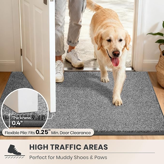 PURRUGS Dirt Trapping Door Mat 31.5" x 70", Non-Slip Machine Washable Entryway - Image 6