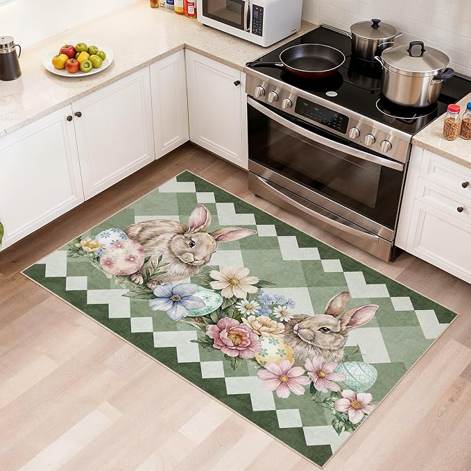 cotiled Area Rug for Living Room, Washable Non-Slip Large Area Rug, Indoor - Image 3