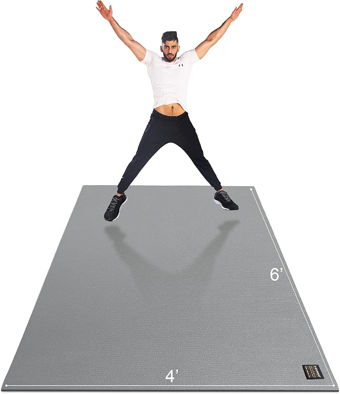 GXMMAT Large Exercise Mat 6'x4'/6'x5'/6'x6', Thick Workout Mats by GXMMAT