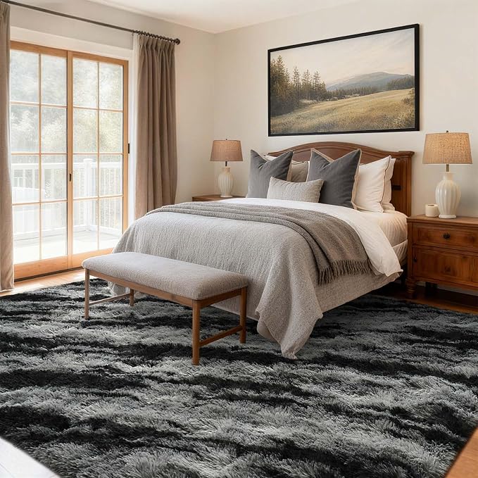 Area Rugs for Living Room, 4x6 Feet Soft Fluffy Shagg Plush Rug High Pile Large - Image 2