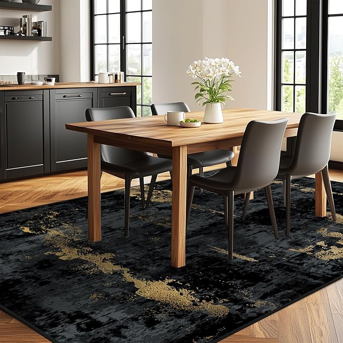 RELEANY Washable Area Rugs 5'x8' Non-Slip Modern Abstract Soft - Image 3