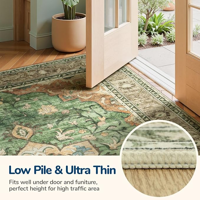 Lessymo Washable Area Rug for Living Room, 8x10 Large Rugs - Image 7