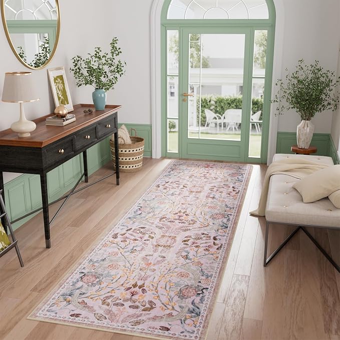 AMTOVO 2x6 Runner Rug for Hallway, Washable Non-Slip Long Kitchen Carpet - Image 4